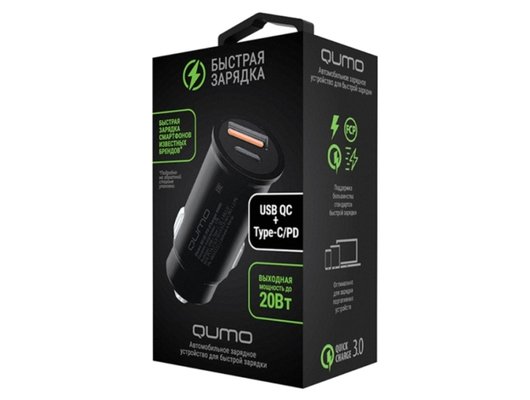 Зарядное устройство QUMO АЗУ QC/PD (Charger 0088) USB + Type C